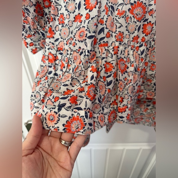 Vineyard Vines Ivy League Ruffle Dress 6 Floral Silk Cotton - Picture 12 of 14